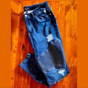 Judy Blue Distressed Moto Skinny Jeans